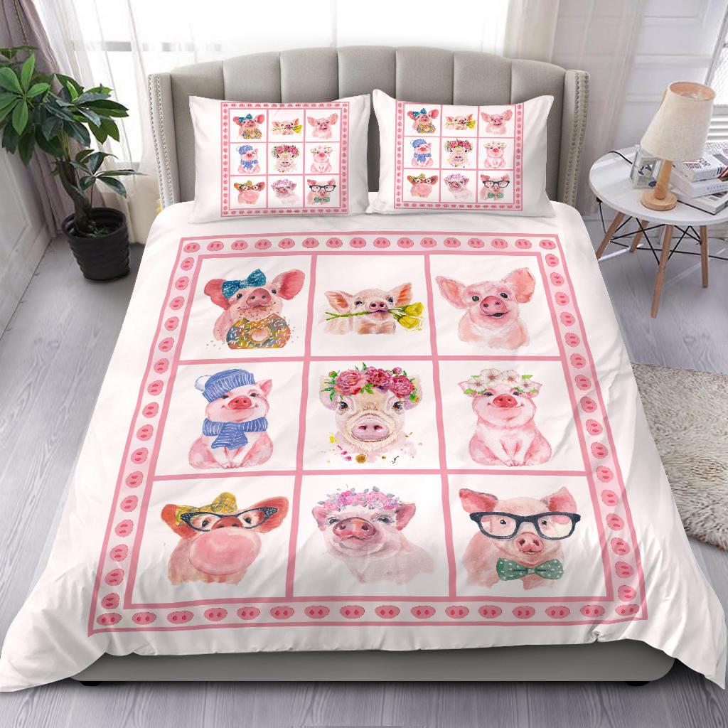 Cute Pig Bedding Duvet Cover And Pillowcase Set