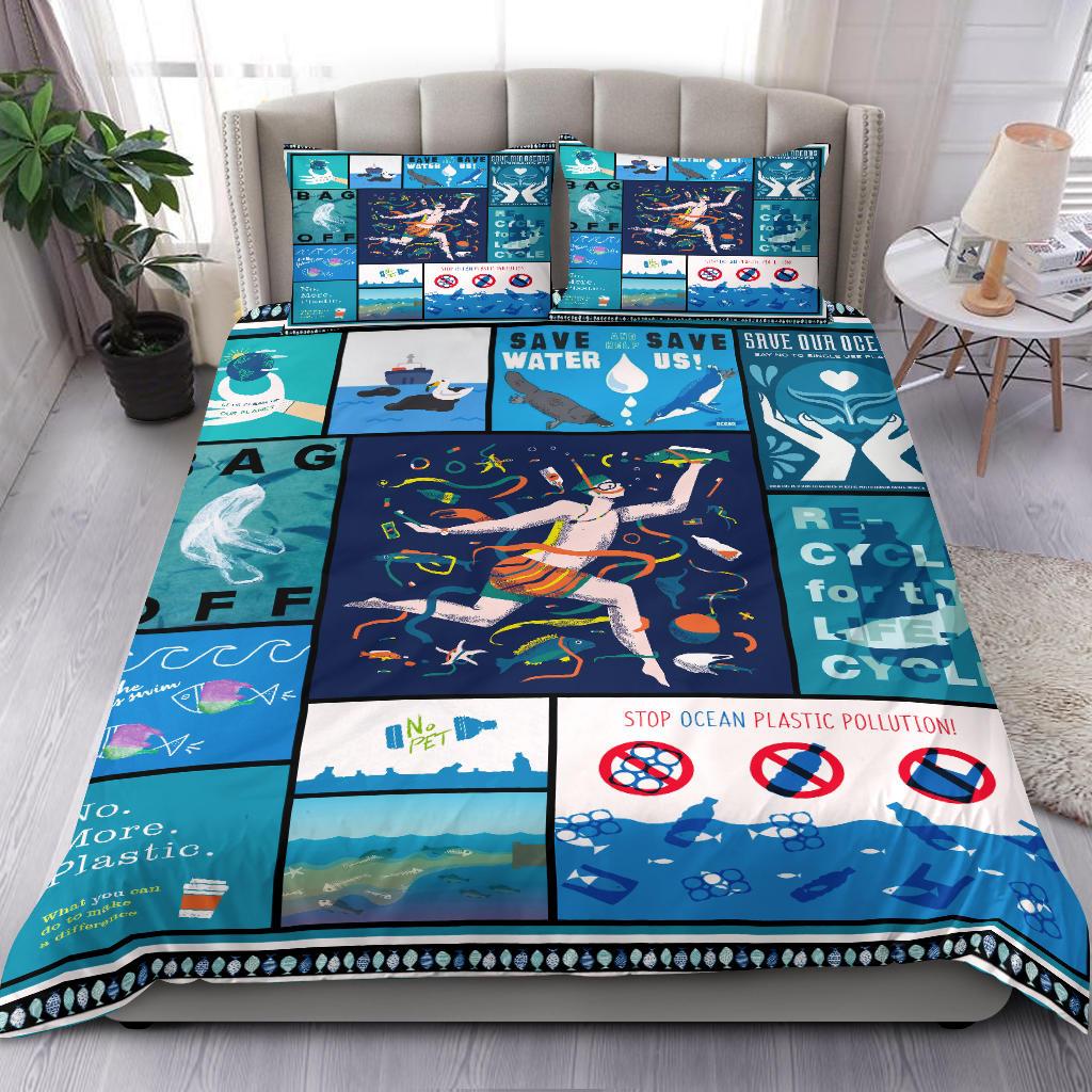 Save Our Oceans Bedding Duvet Cover And Pillowcase Set