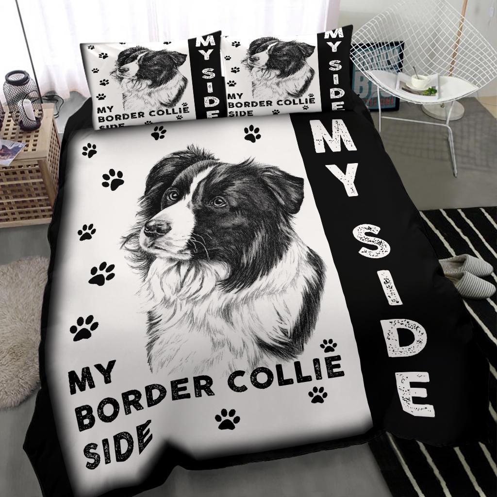 Quilt Border Collie Bedding Duvet Cover And Pillowcase Set
