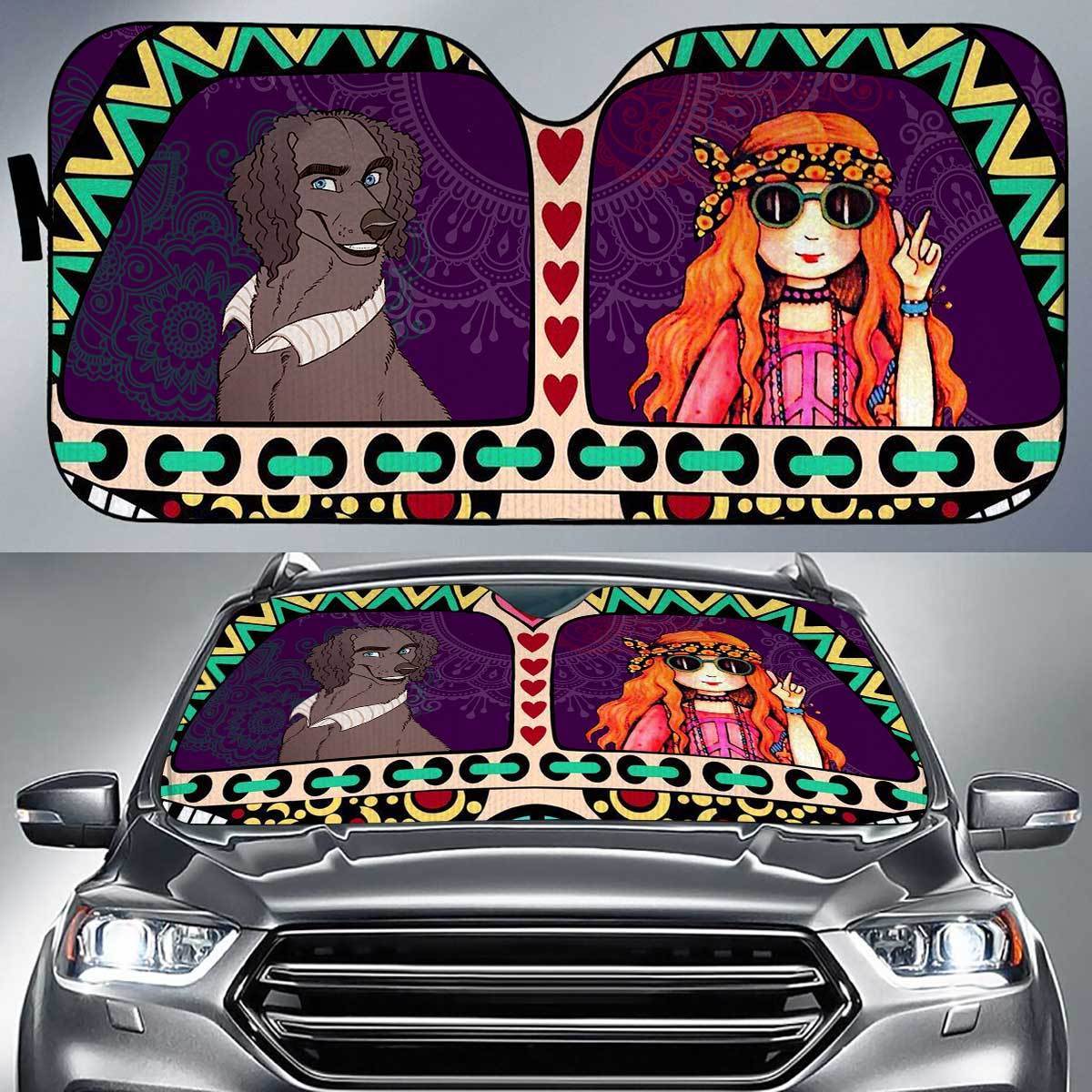 Curlycoated Retriever Peace Auto Sun Shade Hd Gift Ideas 2022