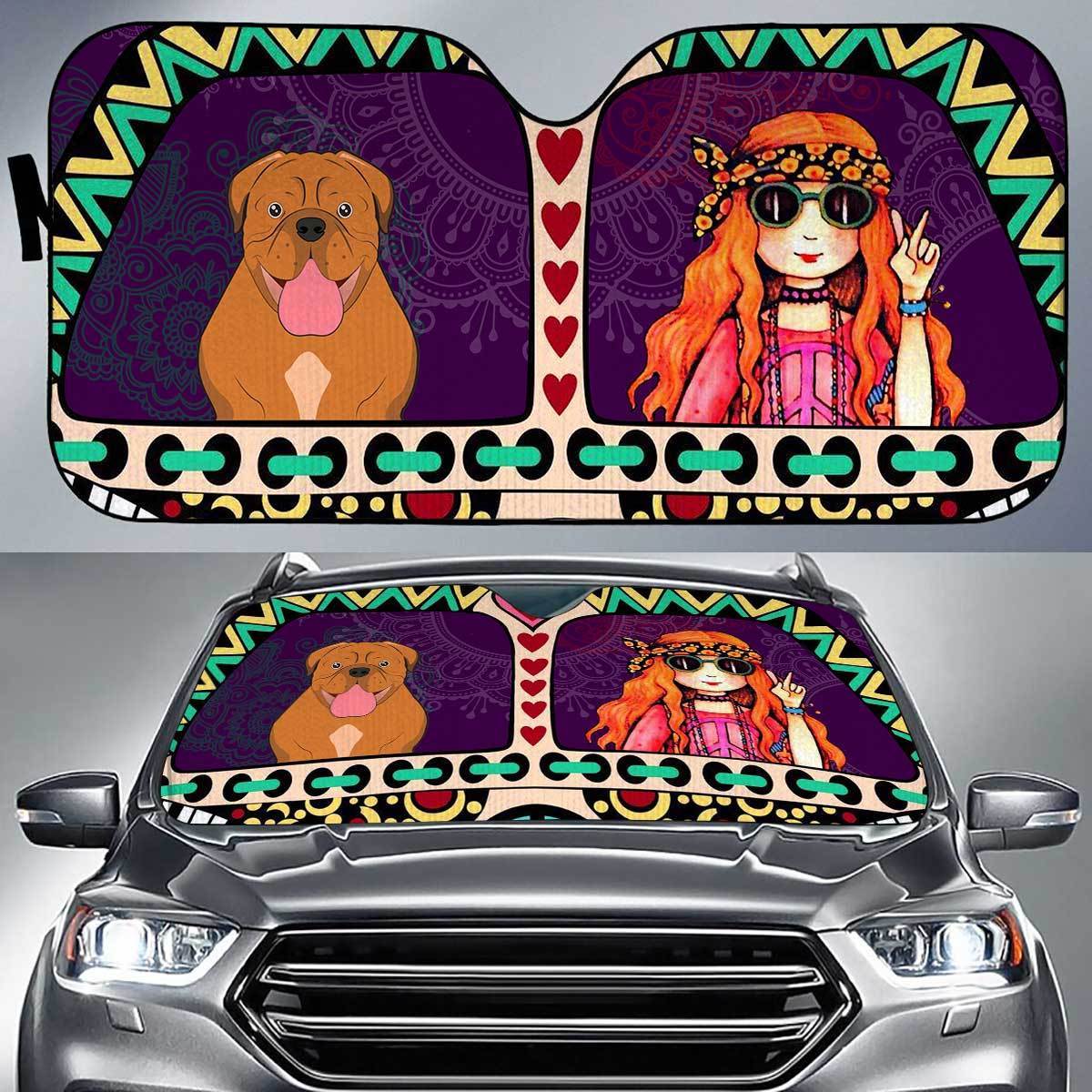 Dogue De Bordeaux Peace Auto Sun Shade Gift Ideas 2021