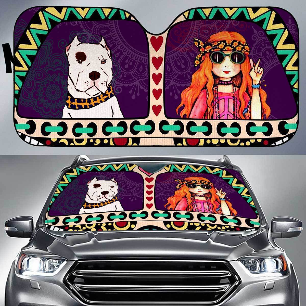 Dogo Argentino Peace Auto Sun Shade Gift Ideas 2021