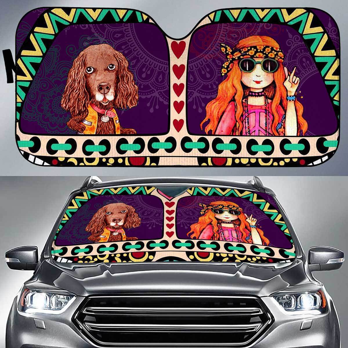 Boykin Spaniel Peace Auto Sun Shade Hd Gift Ideas 2022