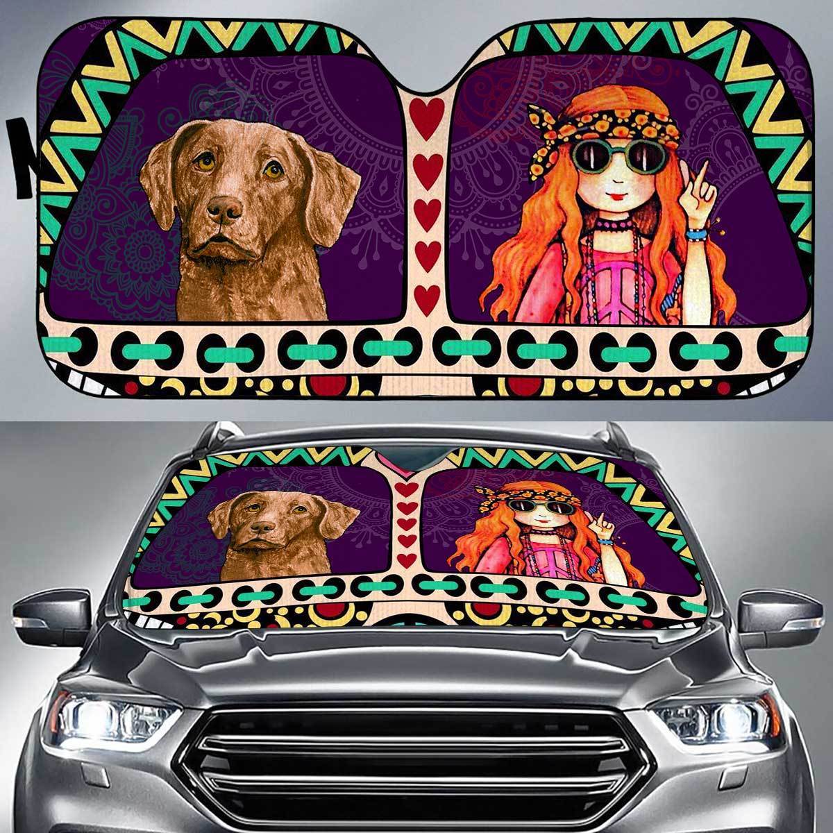 Chesapeake Bay Retriever Peace Auto Sun Shade Gift Ideas 2021