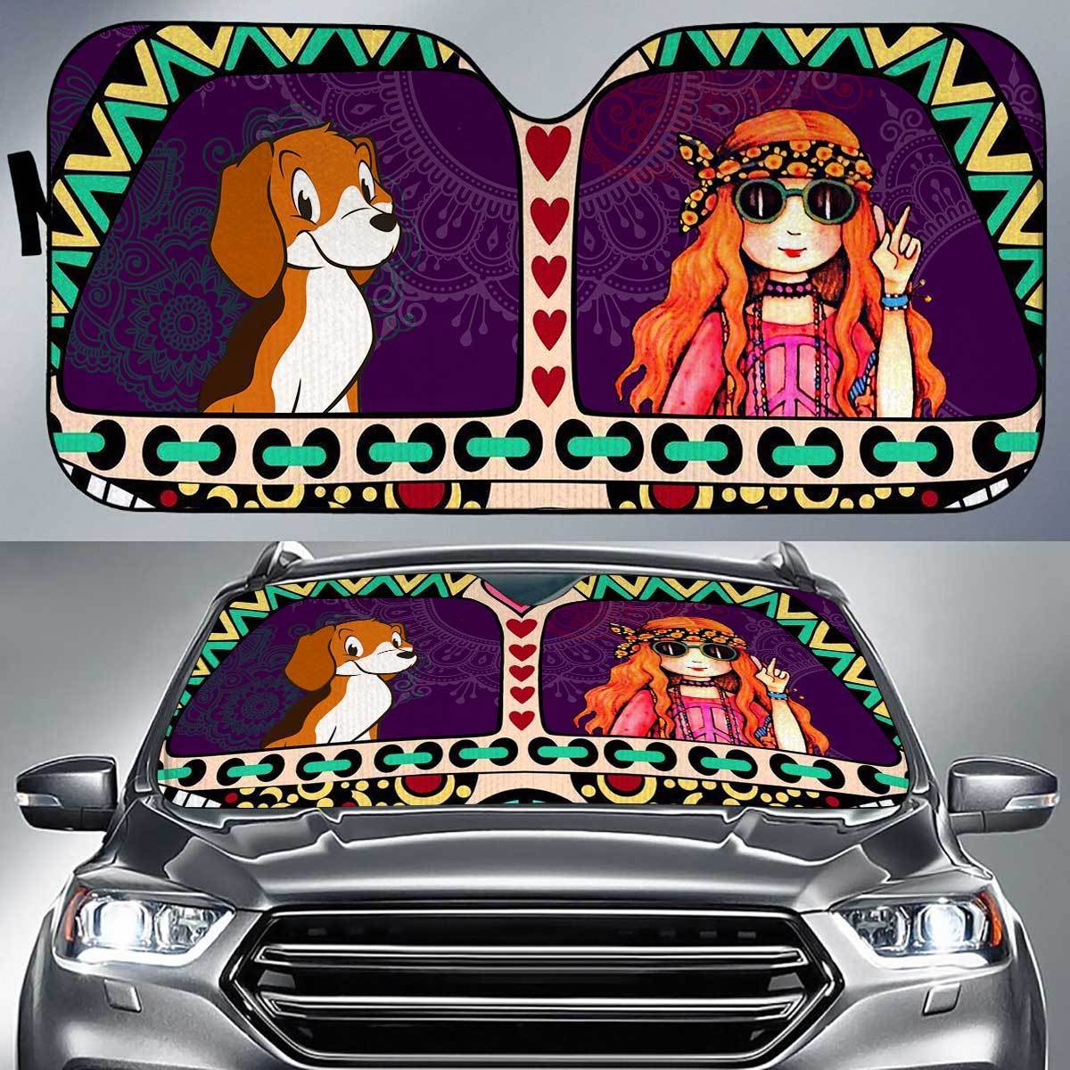 Beagle Peace Auto Sun Shade Gift Ideas 2021