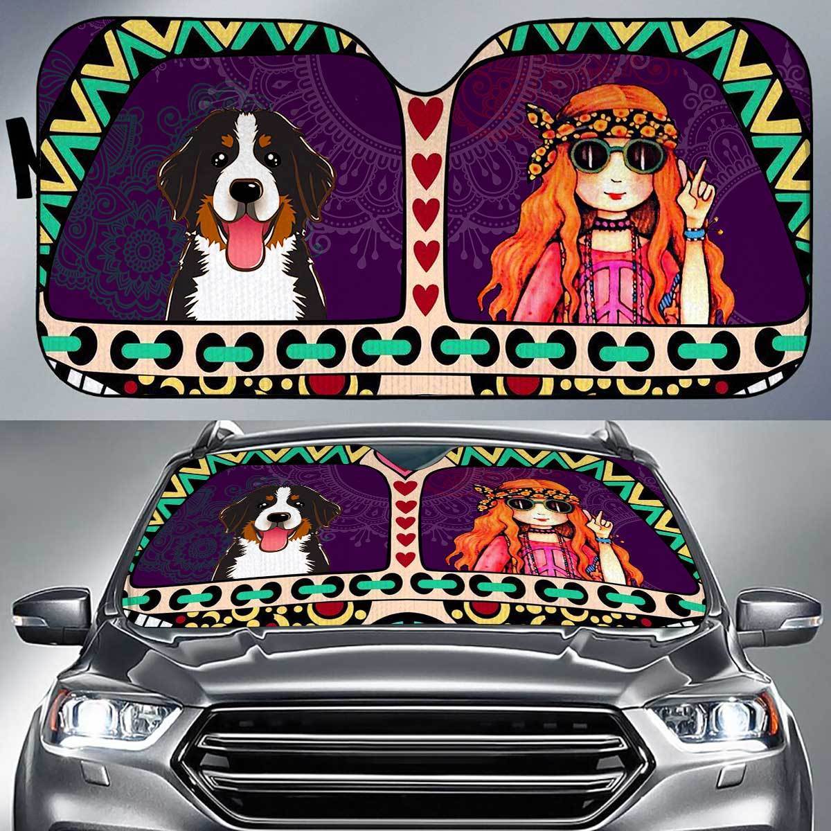 Bernese Mountain Dog Peace Auto Sun Shade Gift Ideas 2022