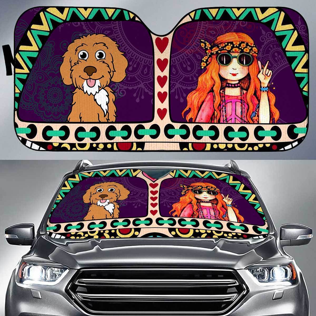 Cockapoo Peace Auto Sun Shade Gift Ideas 2021