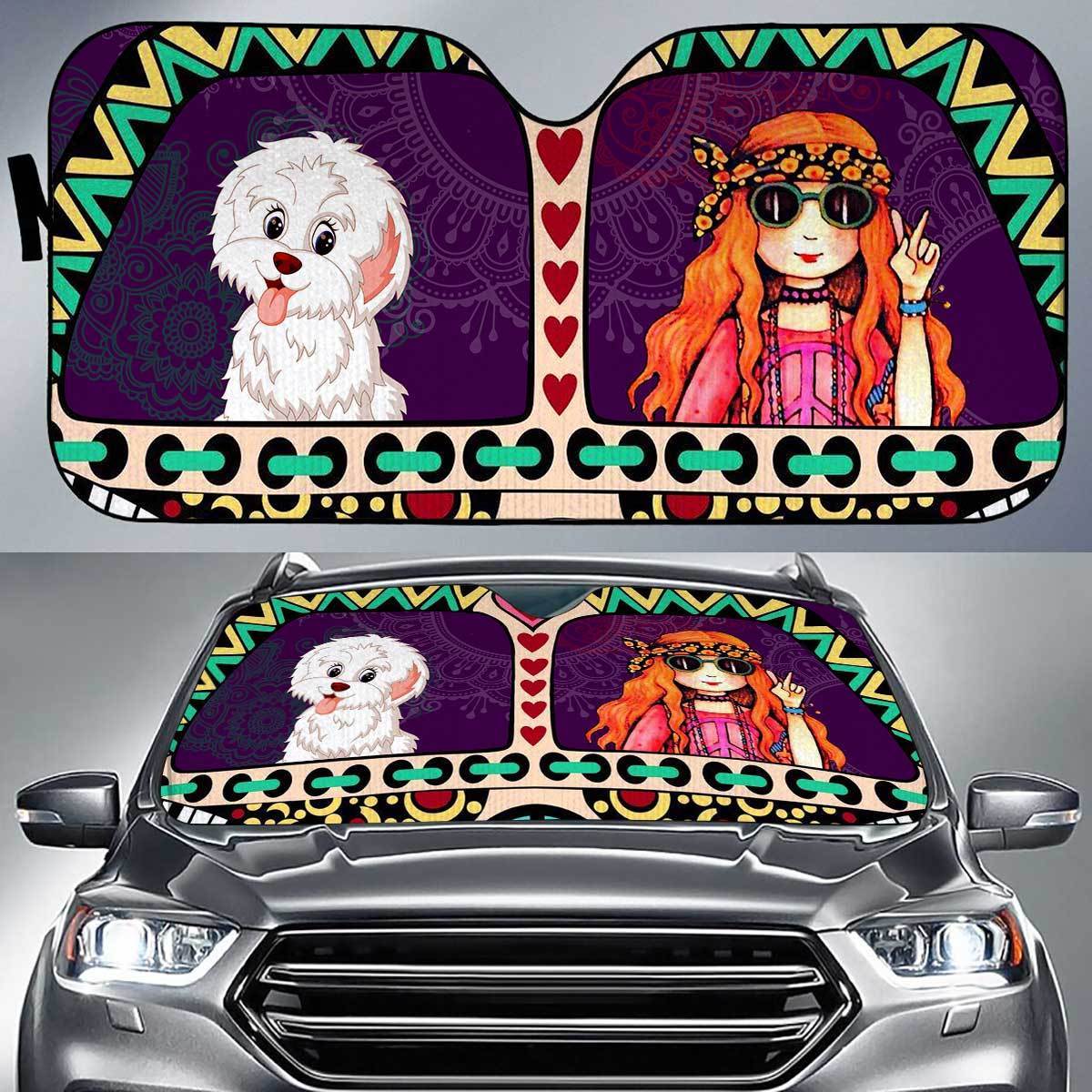 Coton De Tulear Peace Auto Sun Shade Gift Ideas 2021