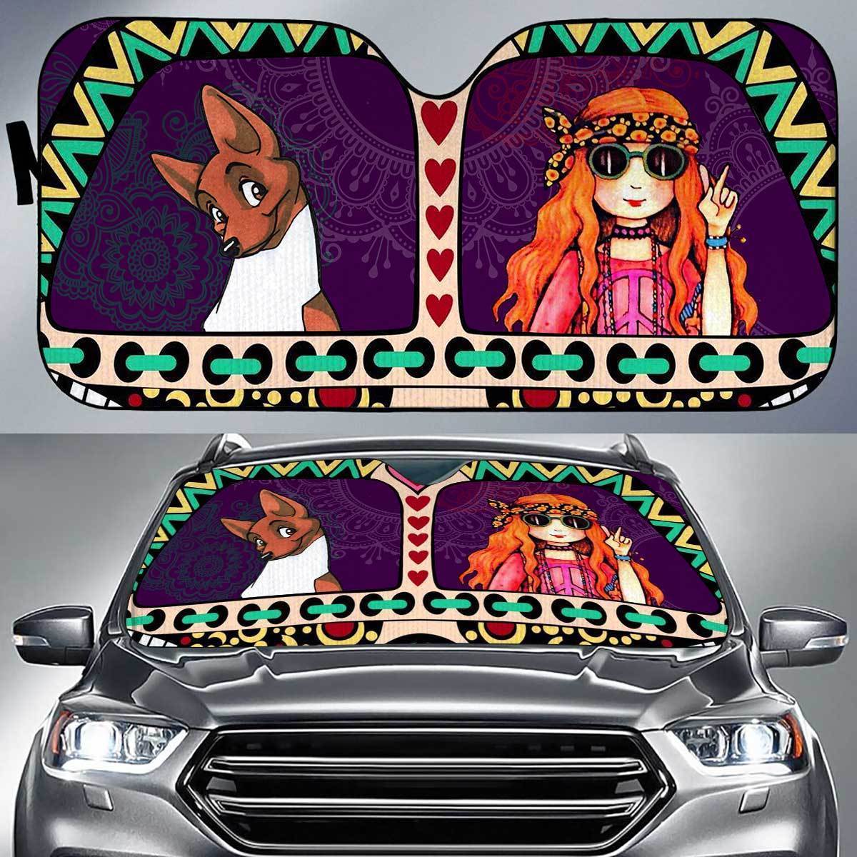 Basenji Peace Auto Sun Shade Gift Ideas 2022