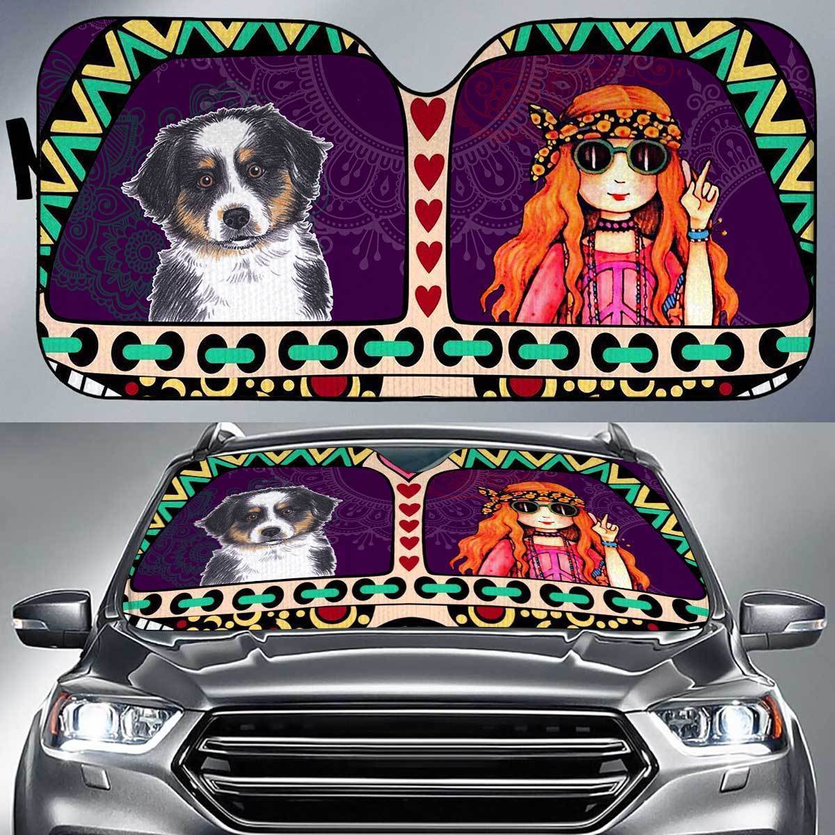 Australian Shepherd Peace Auto Sun Shade Gift Ideas 2021