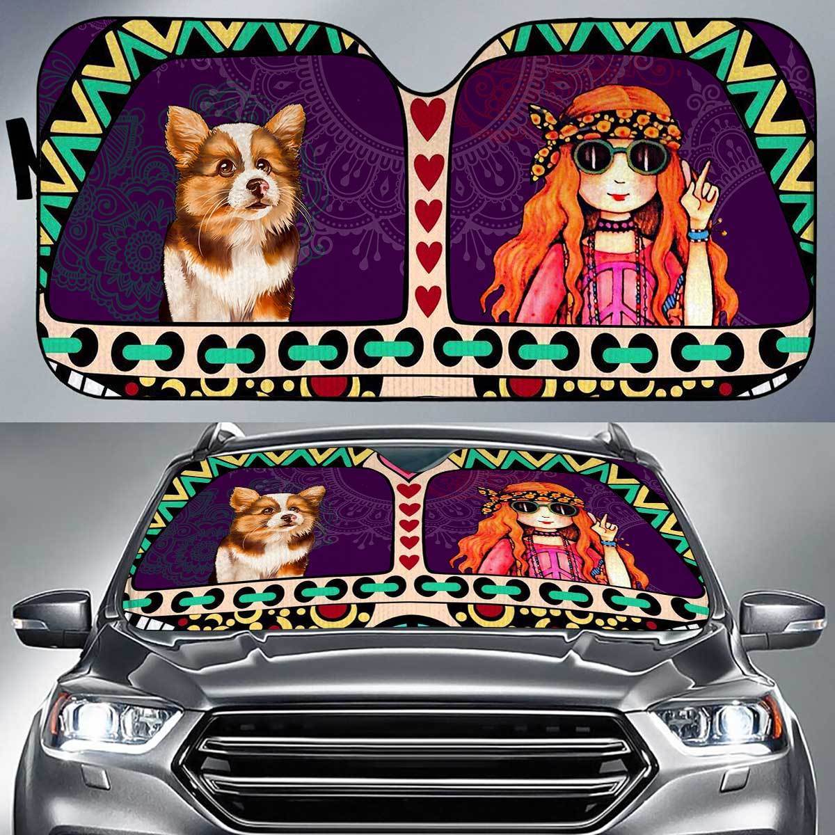 Corgi Peace Auto Sun Shade Gift Ideas 2022