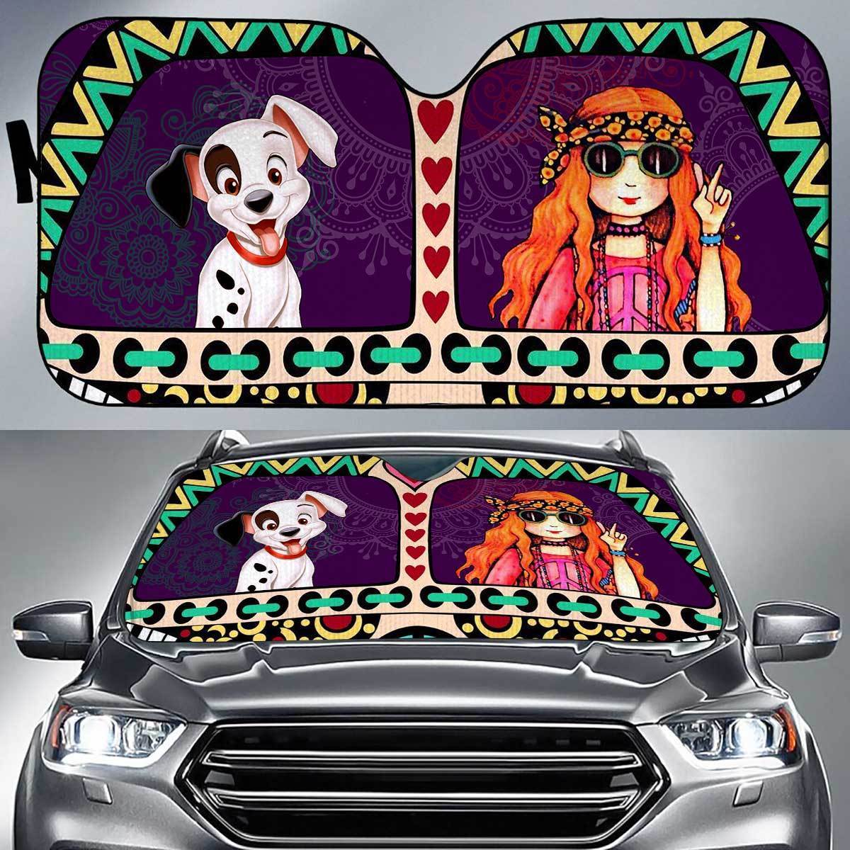 Dalmatian Peace Auto Sun Shade Gift Ideas 2022