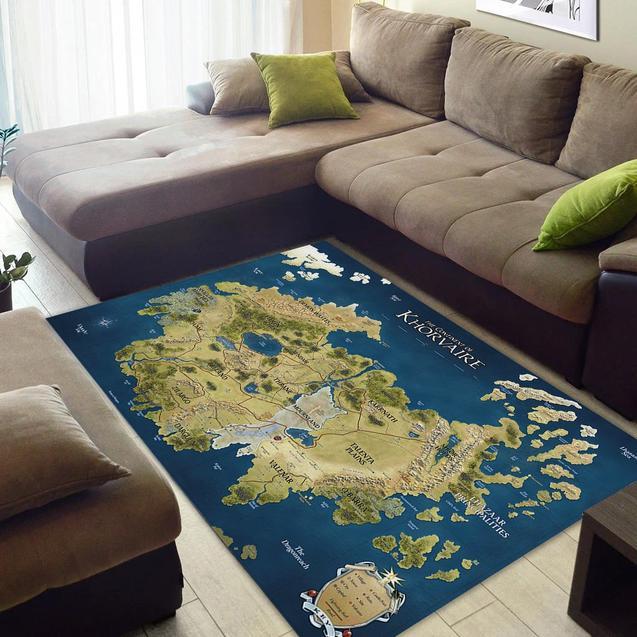 Azgaar'S Fantasy Map Area Rug Home Decor Bedroom Living Room Decor
