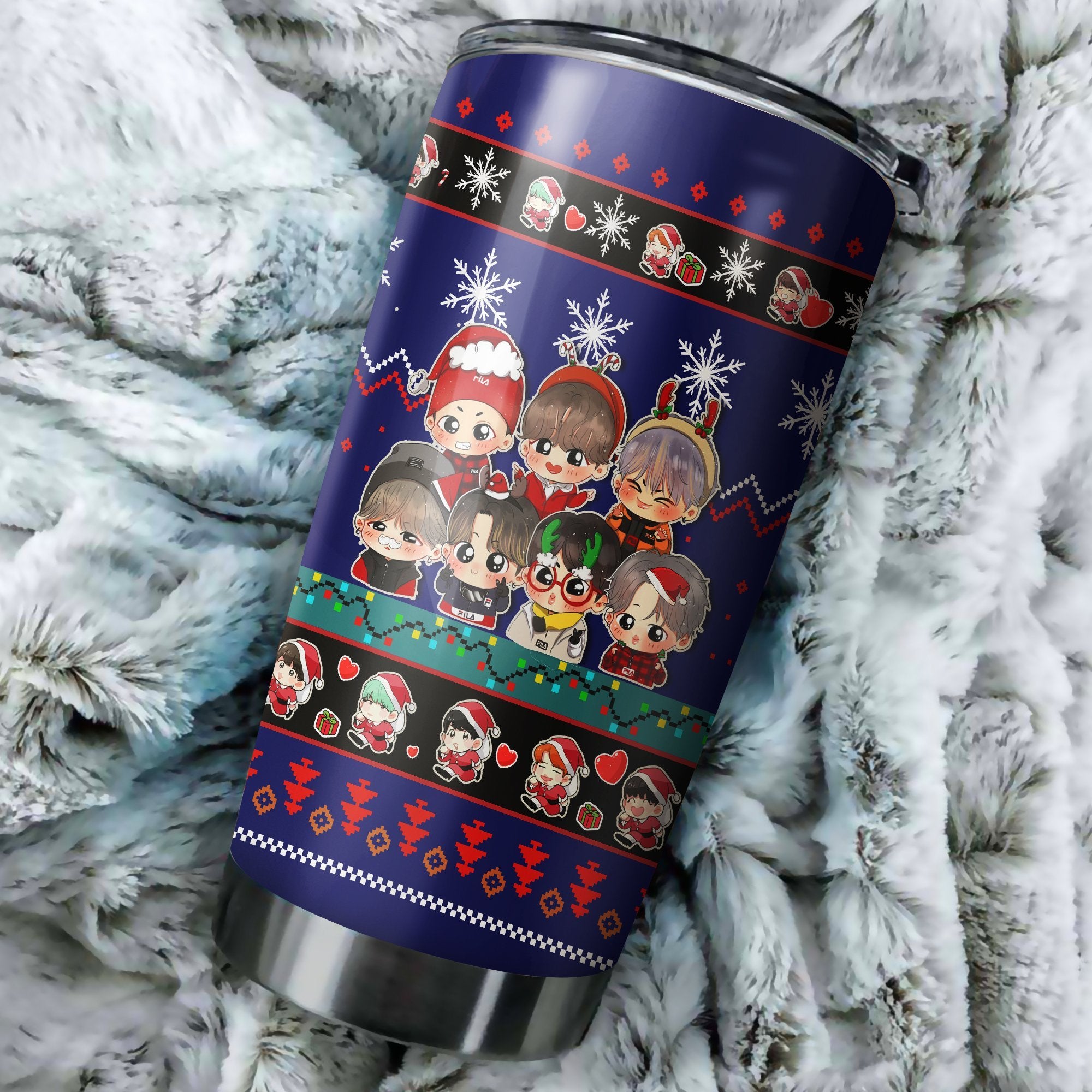 Bts 2 Christmas Tumbler Perfect Birthday Best Gift Stainless Traveling Mugs 2021