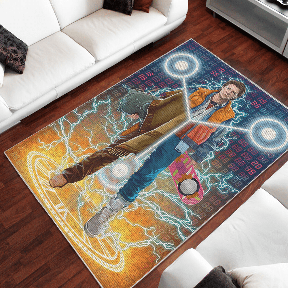 Back To The Future Area Rug Home Decor Bedroom Living Room Decor