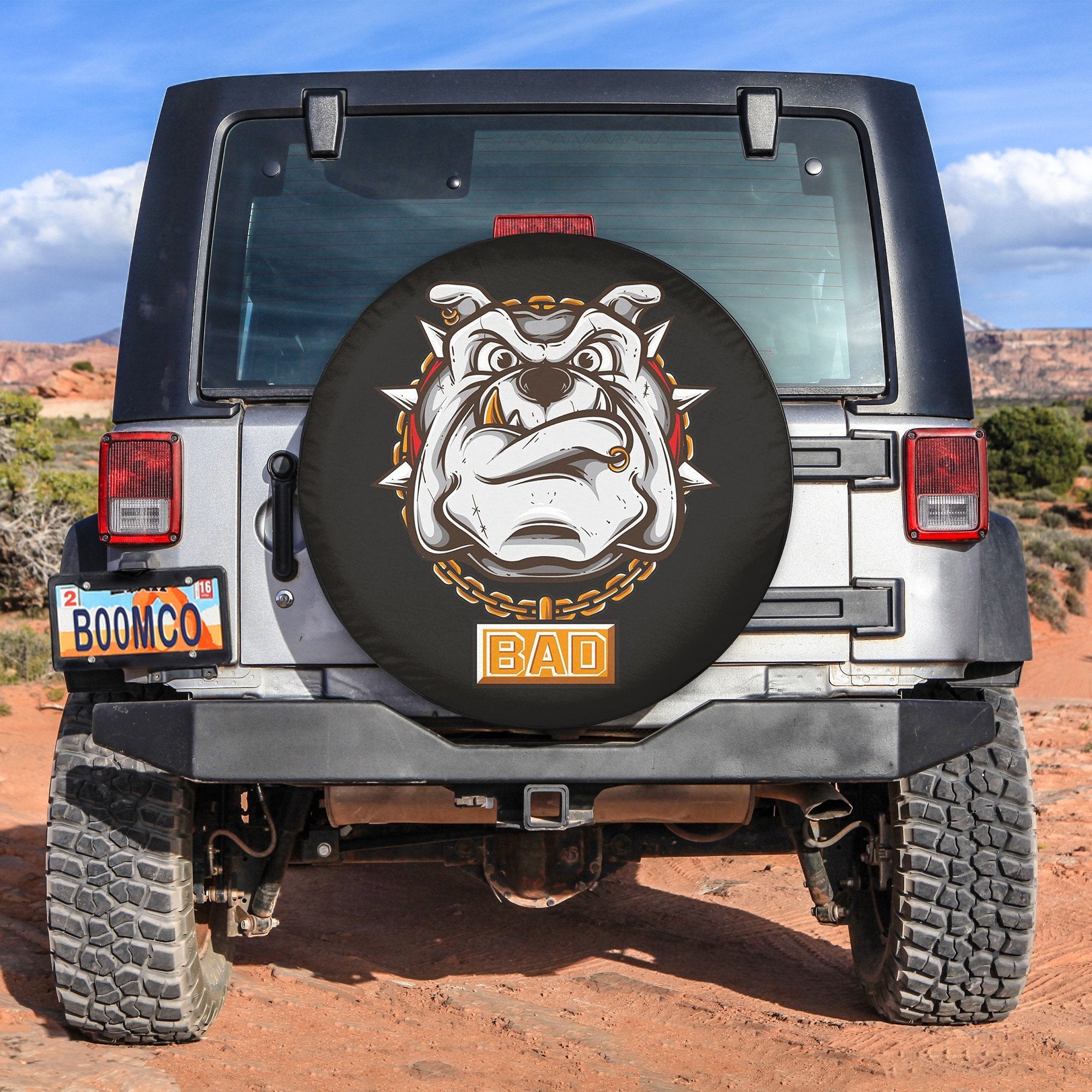 Bad Dog Face Spare Tire Cover Gift For Campers
