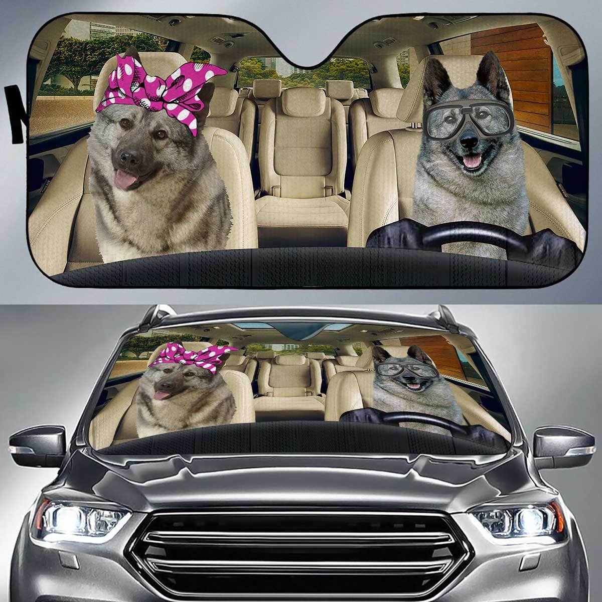 Norwegian Elkhound Driver Auto Sun Shade Gift Ideas 2021