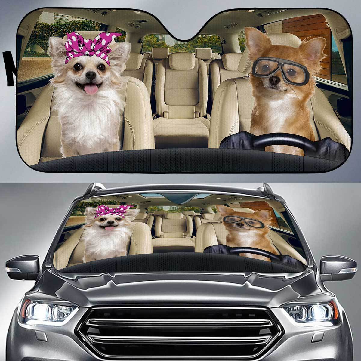 Chihuahua Driver Auto Sun Shade Gift Ideas 2021