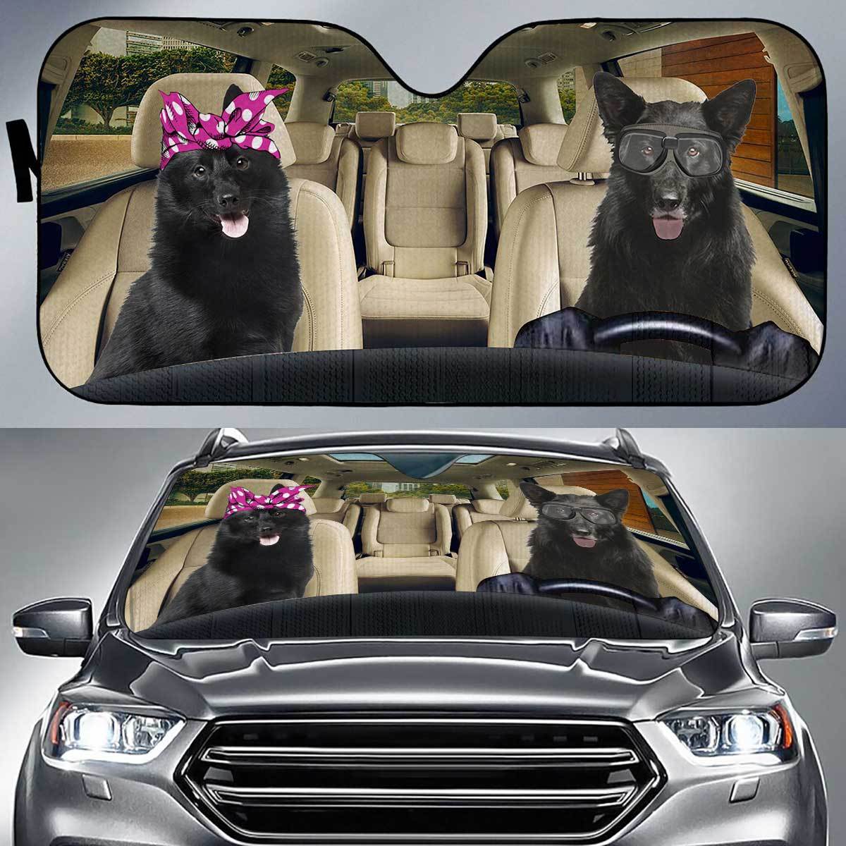 Schipperke Driver Auto Sun Shade Gift Ideas 2022