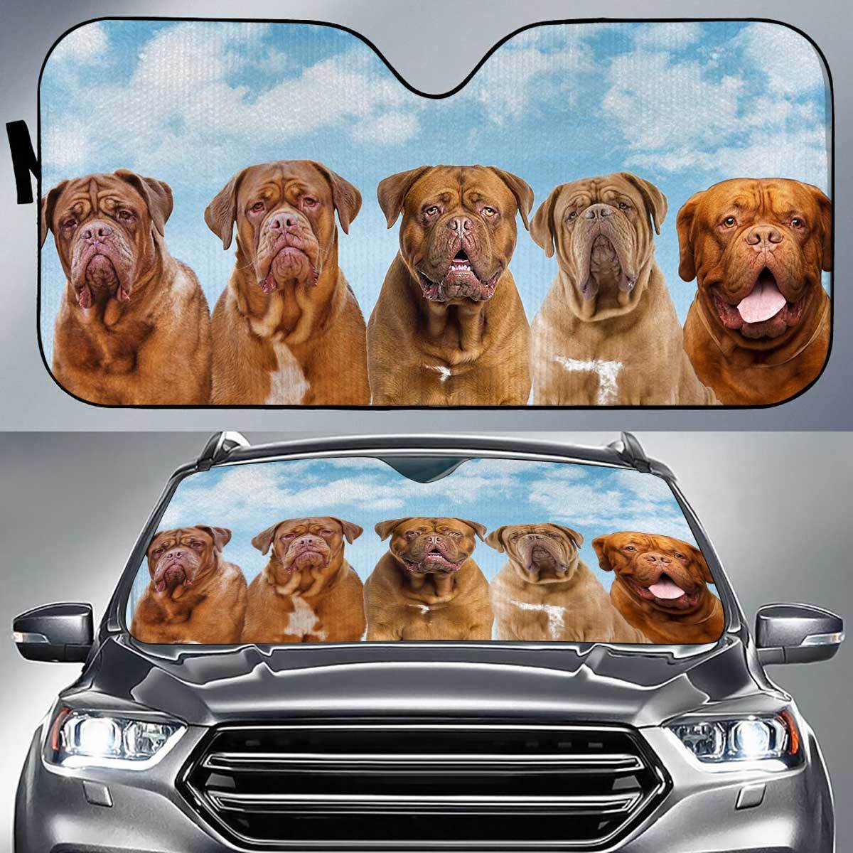 Dogue De Bordeaux Funny Team Auto Sun Shade Gift Ideas 2022