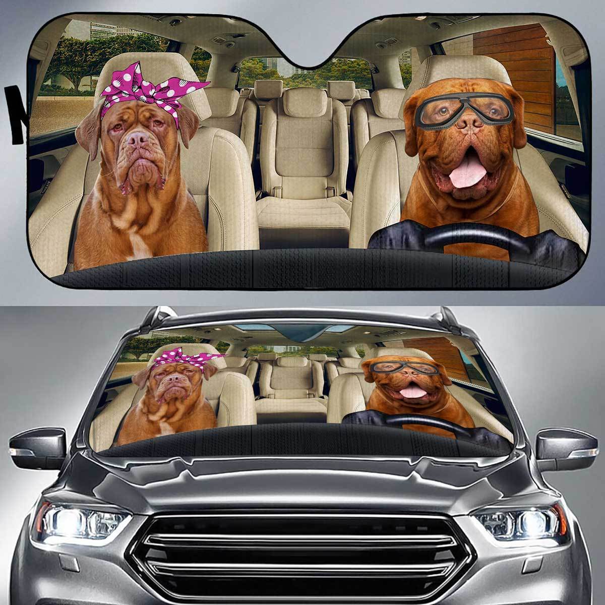 Dogue De Bordeaux Driver Auto Sun Shade Gift Ideas 2022