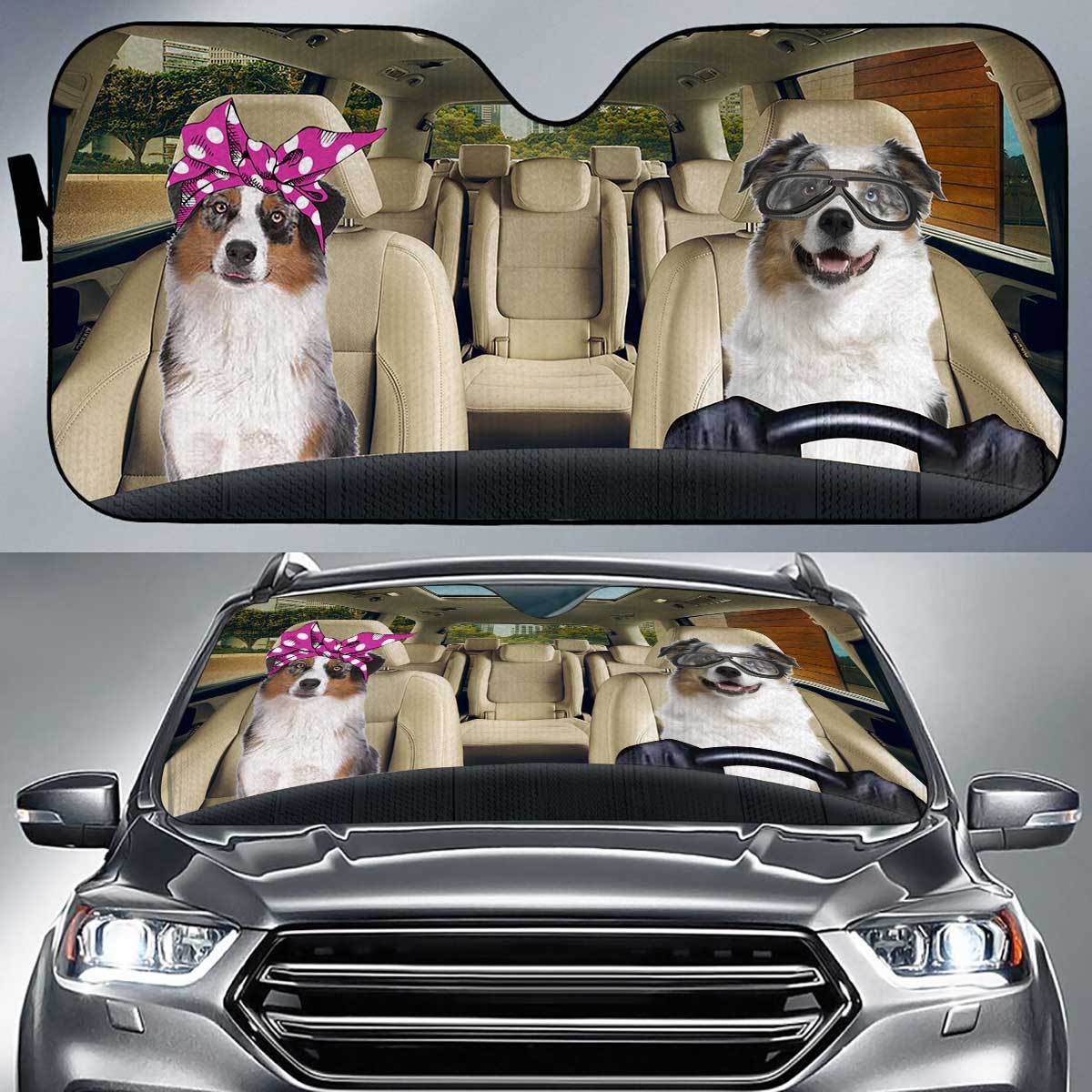 Australian Shepherd Driver Auto Sun Shade Hd Gift Ideas 2022