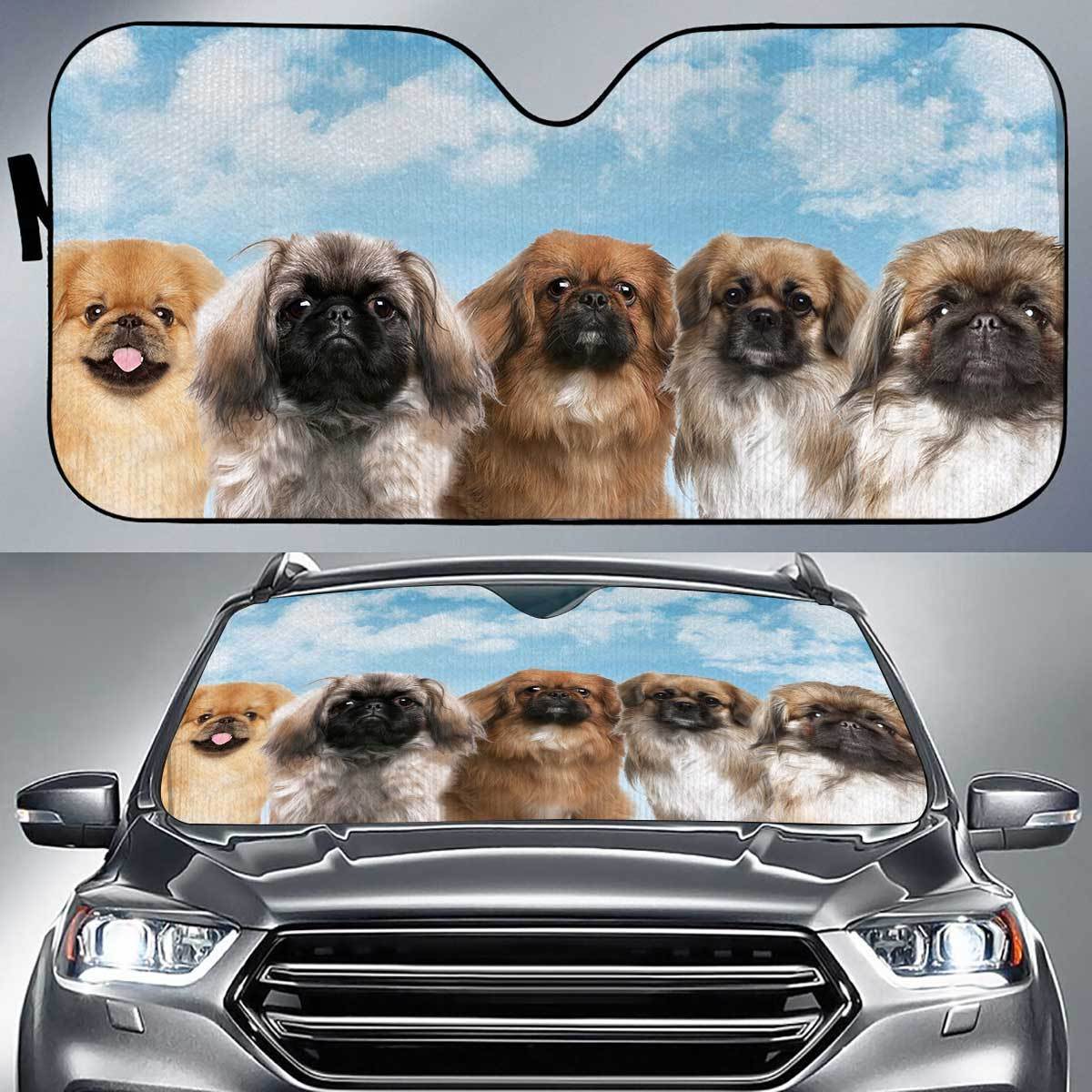 Pekingese Funny Team Auto Sun Shade Hd Gift Ideas 2022