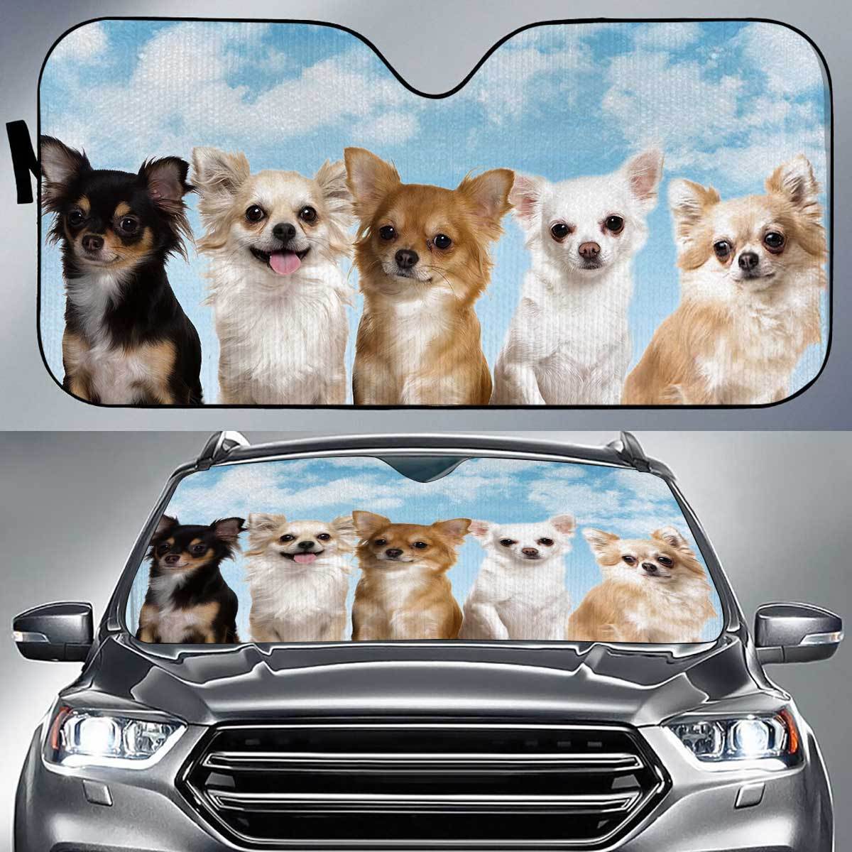 Chihuahua Funny Team Auto Sun Shade Gift Ideas 2021