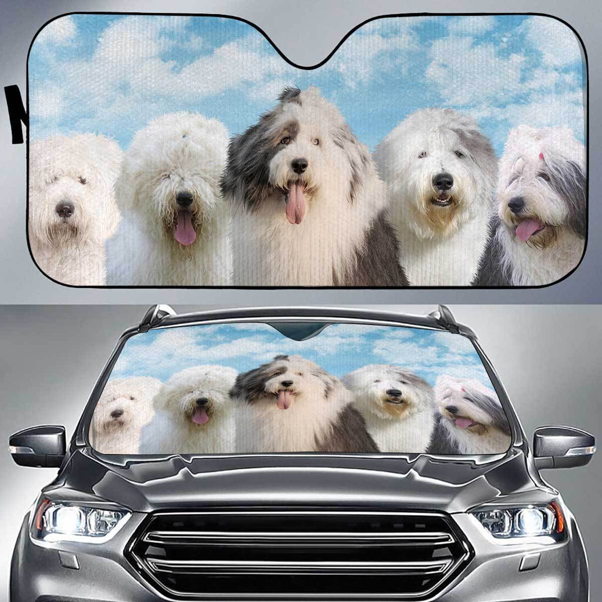 Old English Sheepdog Funny Team Auto Sun Shade Gift Ideas 2022