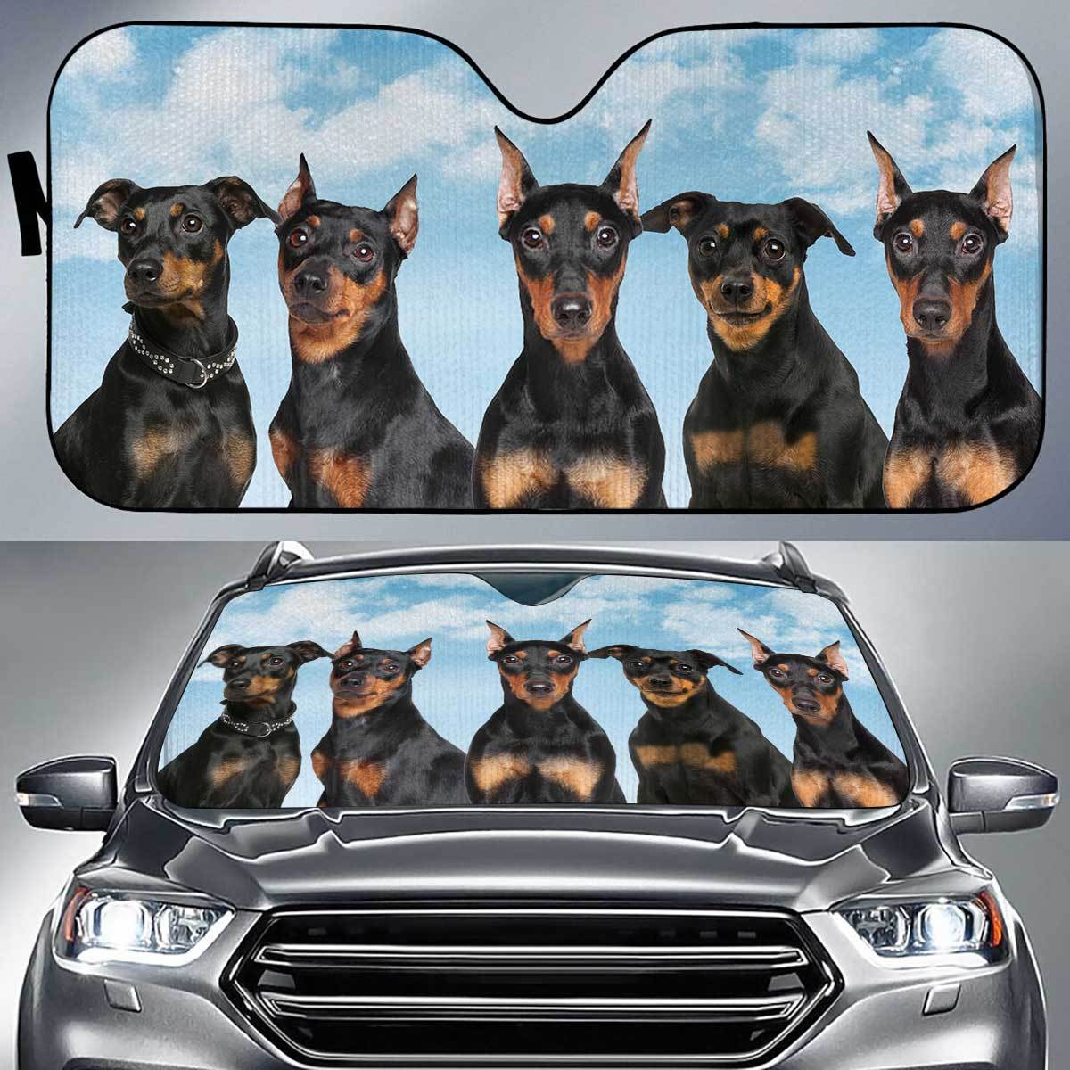 German Pinscher Funny Team Auto Sun Shade Gift Ideas 2021