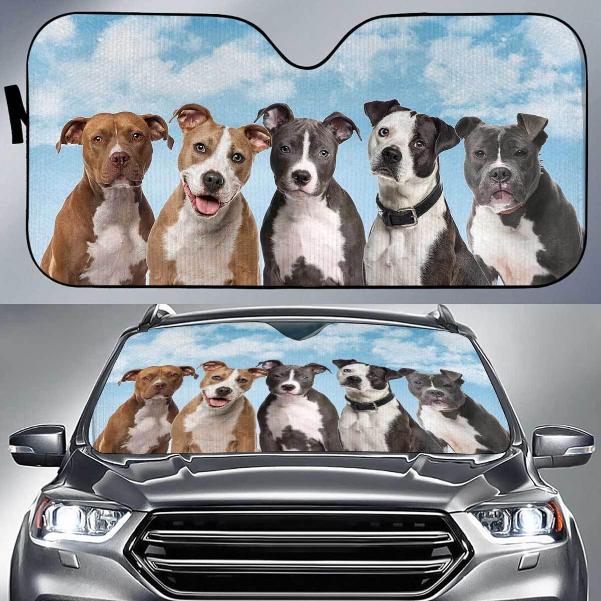 American Staffordshire Terrier Funny Team Auto Sun Shade Gift Ideas 2021