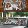 Two Basset Hounds Family Car Windshield Auto Sun Shade Amazing Best Gift Ideas 2021