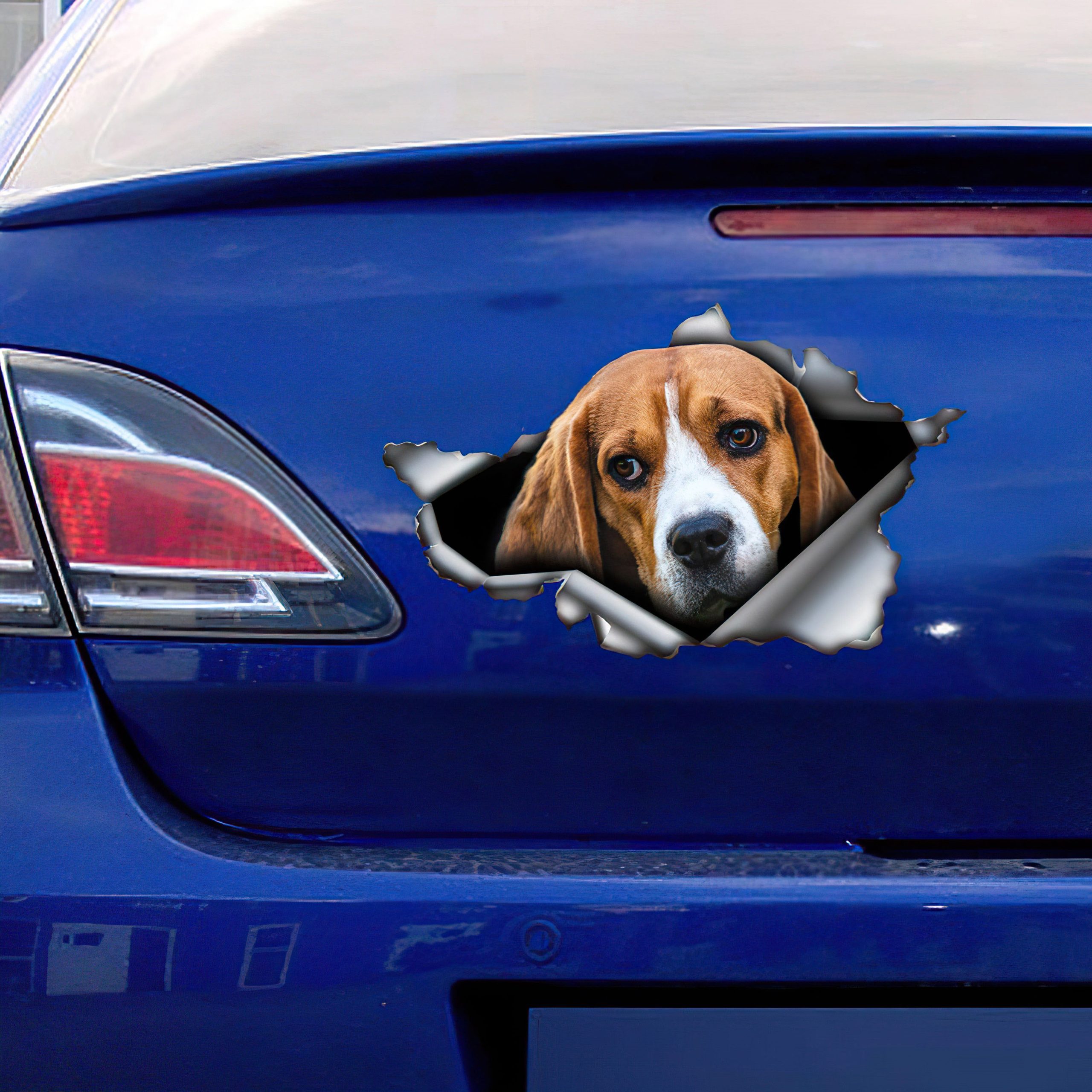 Best Beagle Car 3D Stickers Decal Car Accessories Car Decoration Amazing Gift Idea