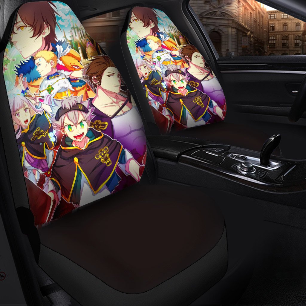 Black Clover Seat Covers