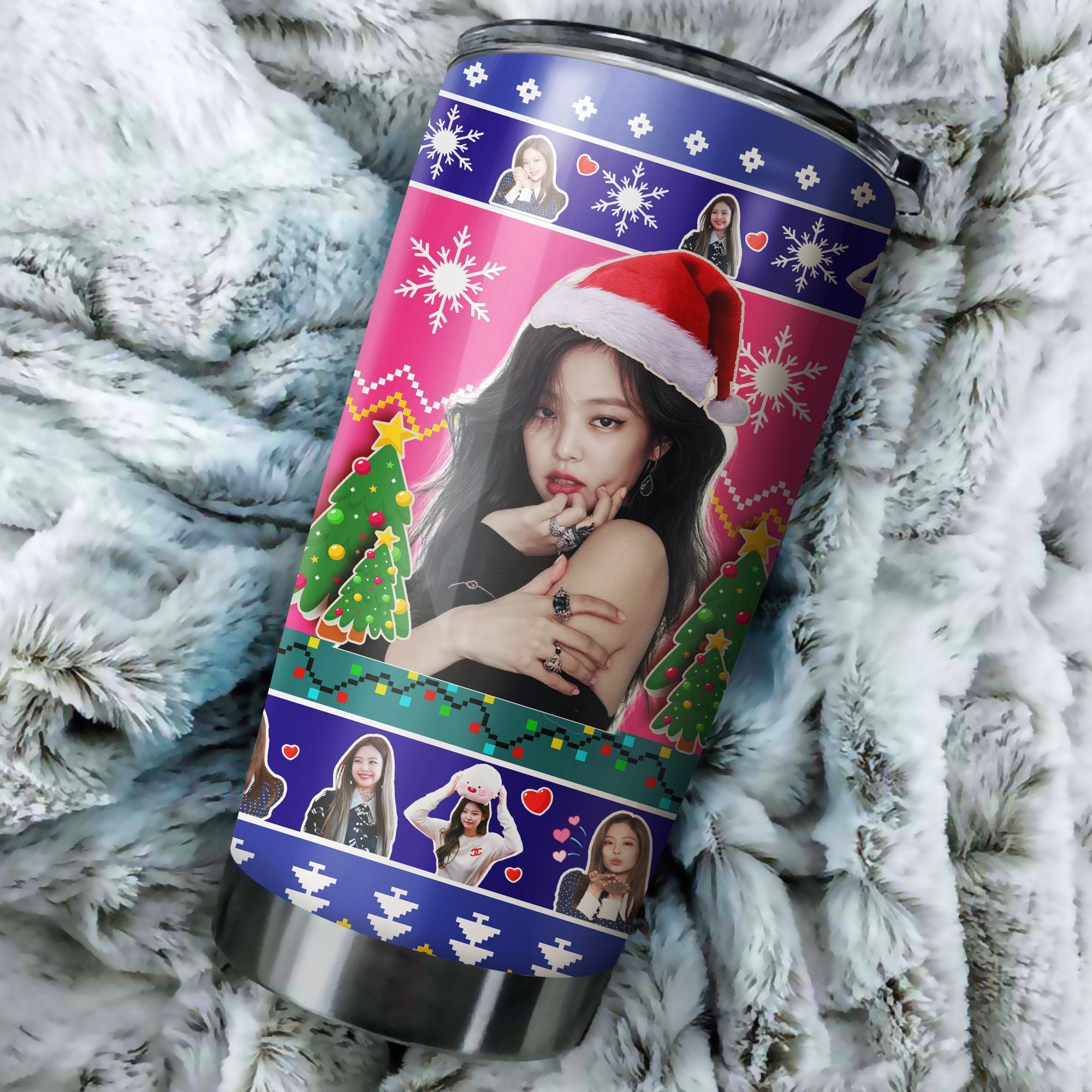 Black Pink 2 Christmas Tumbler Perfect Birthday Best Gift Stainless Traveling Mugs 2021