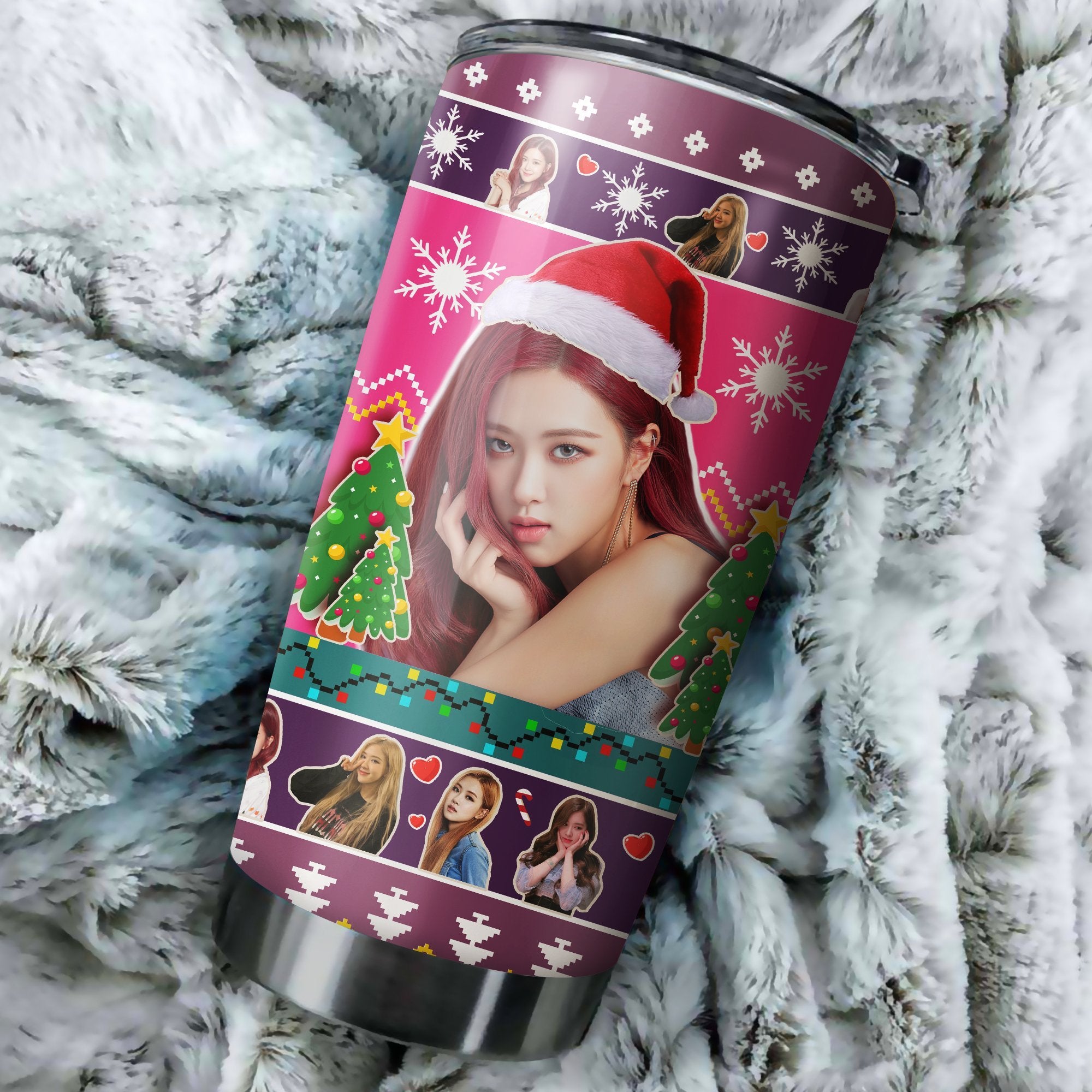 Black Pink 3 Christmas Tumbler Perfect Birthday Best Gift Stainless Traveling Mugs 2021