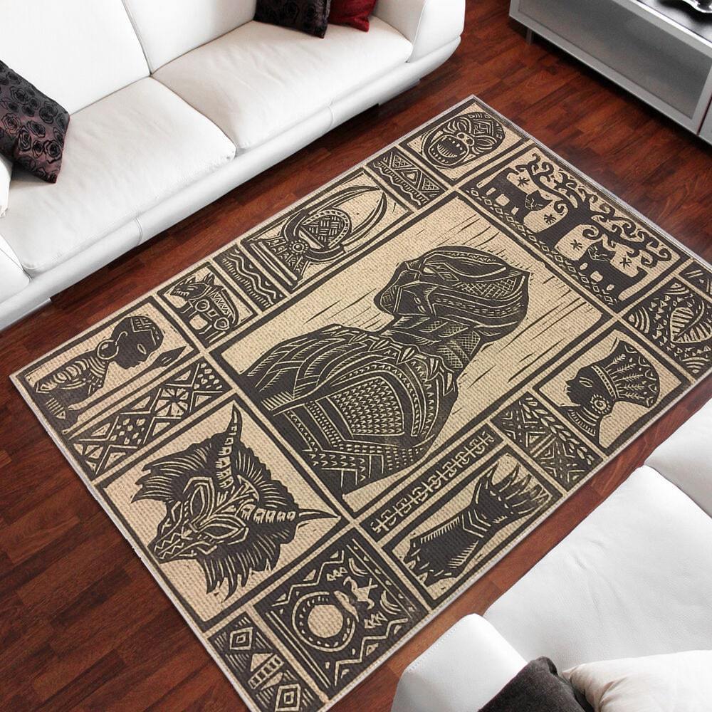 Black Panther Area Rug Home Decor Bedroom Living Room Decor