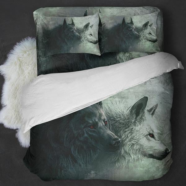 Black Wolf Bedding Set