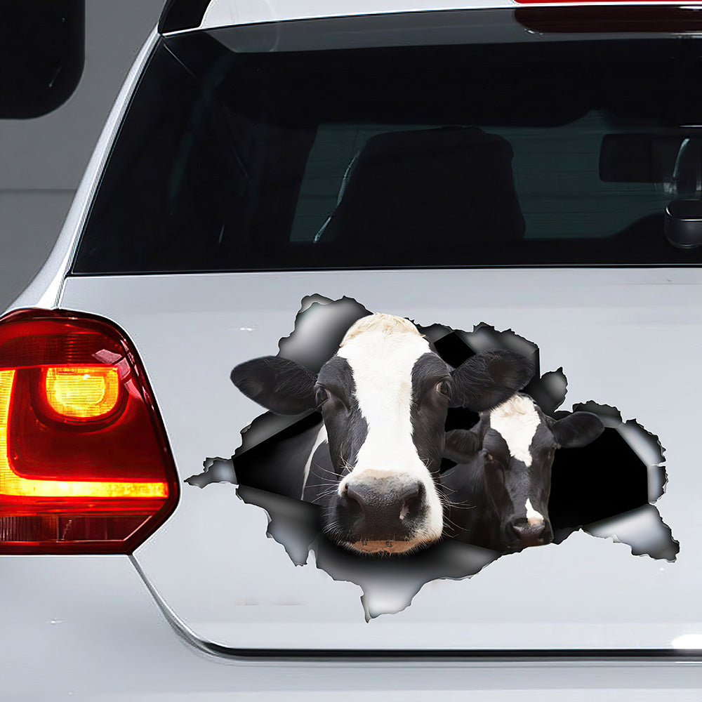 Best Black And White Cows Car 3D Stickers Decal Car Accessories Car Decoration Amazing Gift Idea