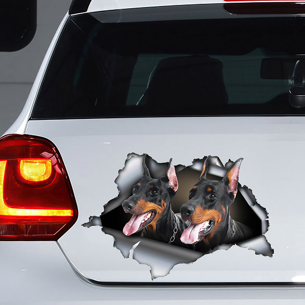 Best Black Doberman Car 3D Stickers Decal Car Accessories Car Decoration Amazing Gift Idea