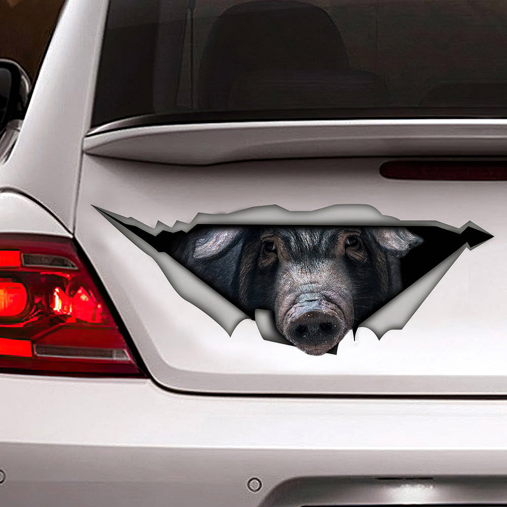 Best Black Pig Car 3D Stickers Decal Car Accessories Car Decoration Amazing Gift Idea