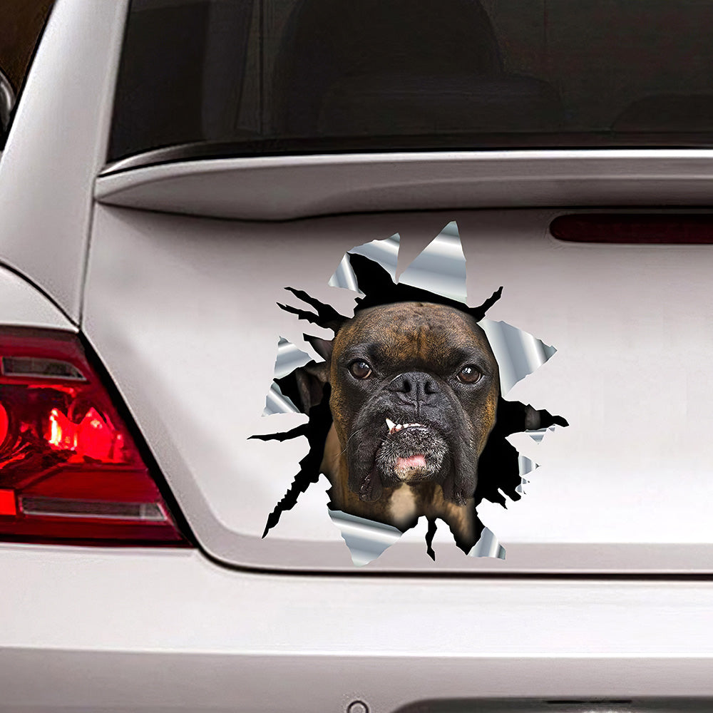 Best Brindle Boxer Car 3D Car 3D Stickers Decal Car Accessories Car Decoration Amazing Gift Idea