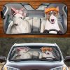 Bull Terrier Couple Car Sunshade Gift Ideas 2021