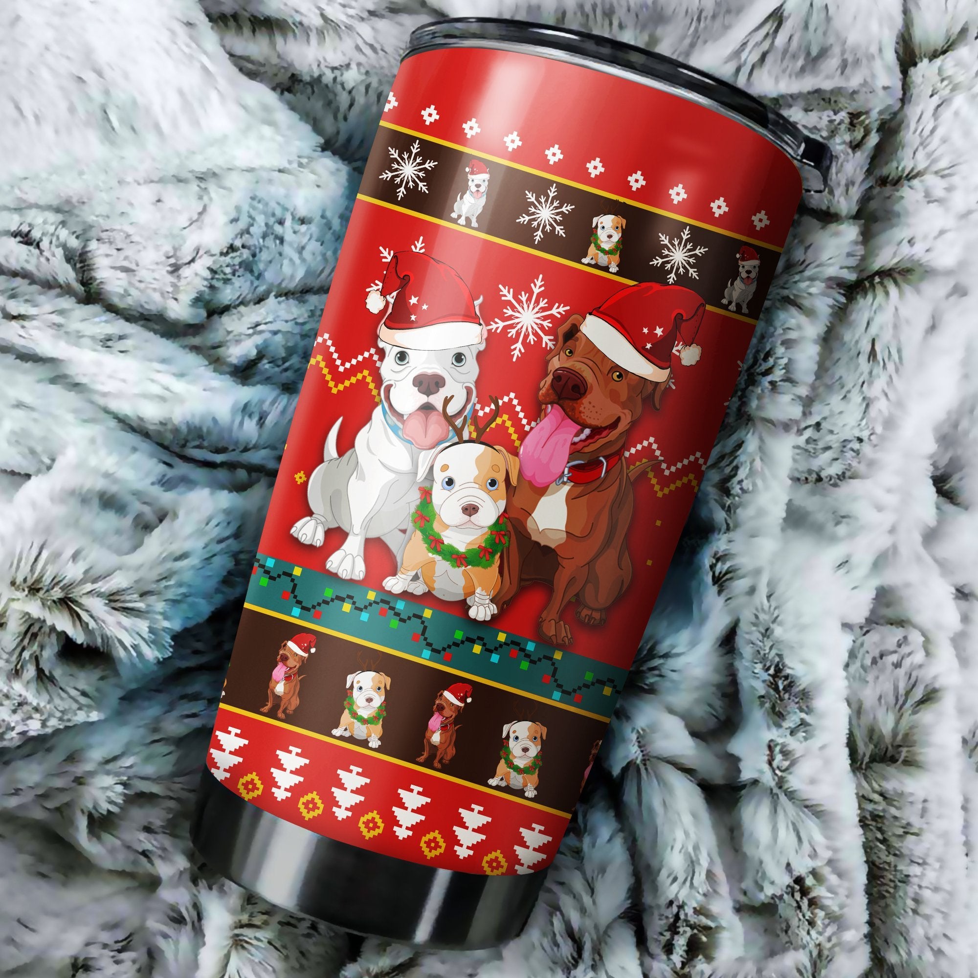 Bulldog 2 Christmas Tumbler Perfect Birthday Best Gift Stainless Traveling Mugs 2021