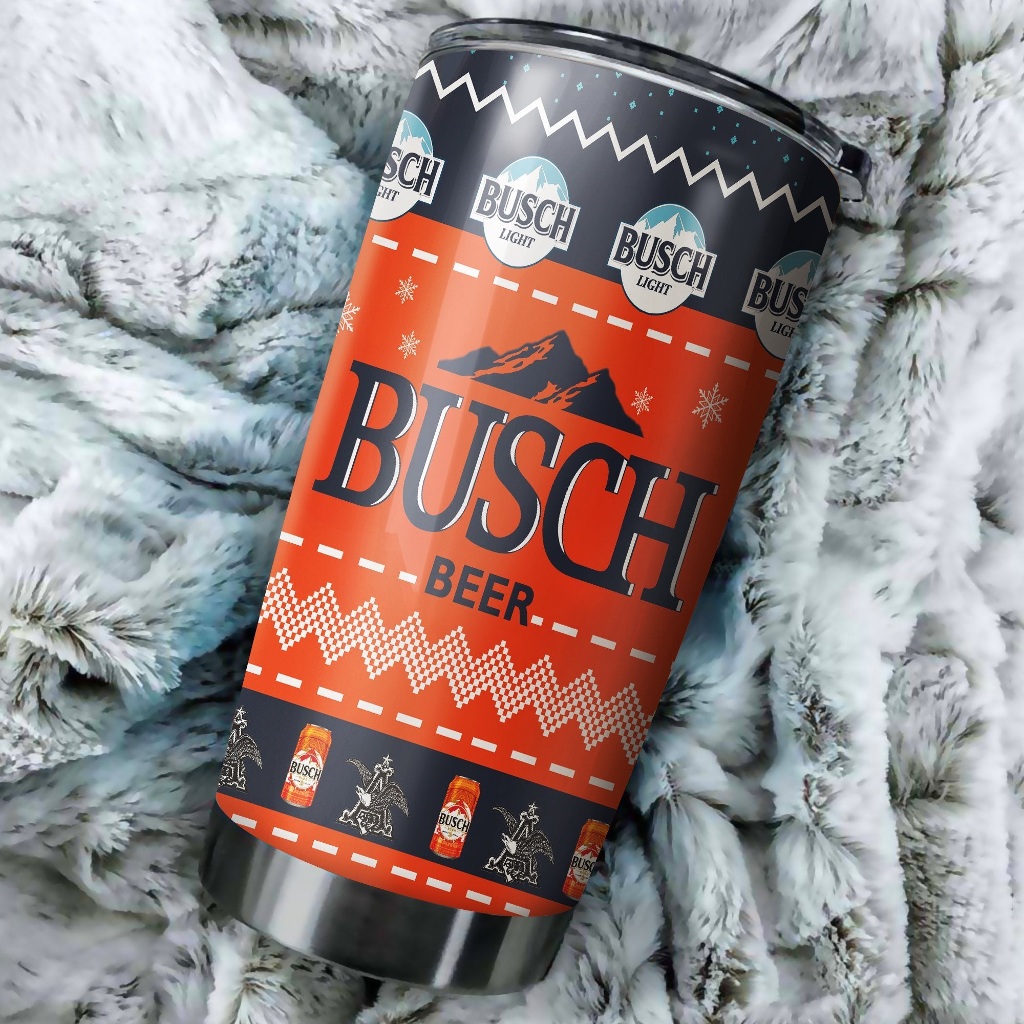 Busch Beer Christmas Tumbler Perfect Birthday Best Gift Stainless Traveling Mugs 2021