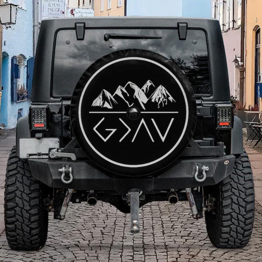 Mountain Camping Jeep Car Spare Tire Cover Gift For Campers