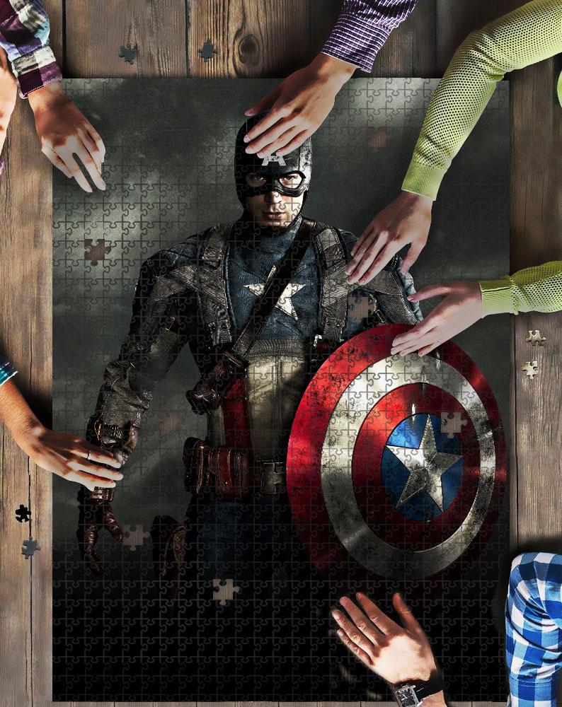 Captain America Mock Jigsaw Puzzle Kid Toys