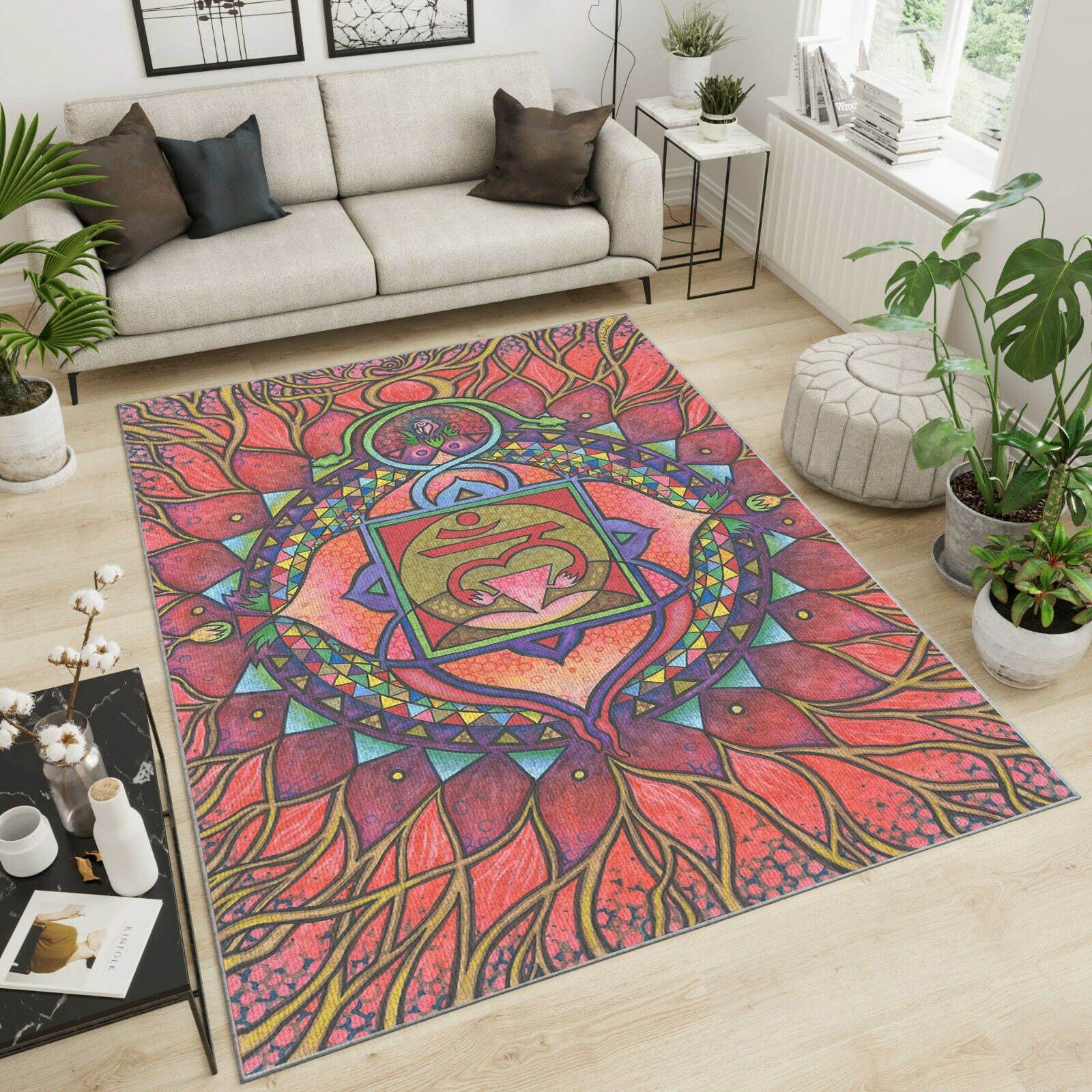 Chakra Area Rug Home Decor Bedroom Living Room Decor