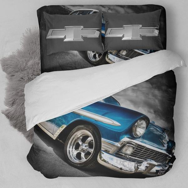 Chevrolet Blue Chevy Classic Car Bedding Set