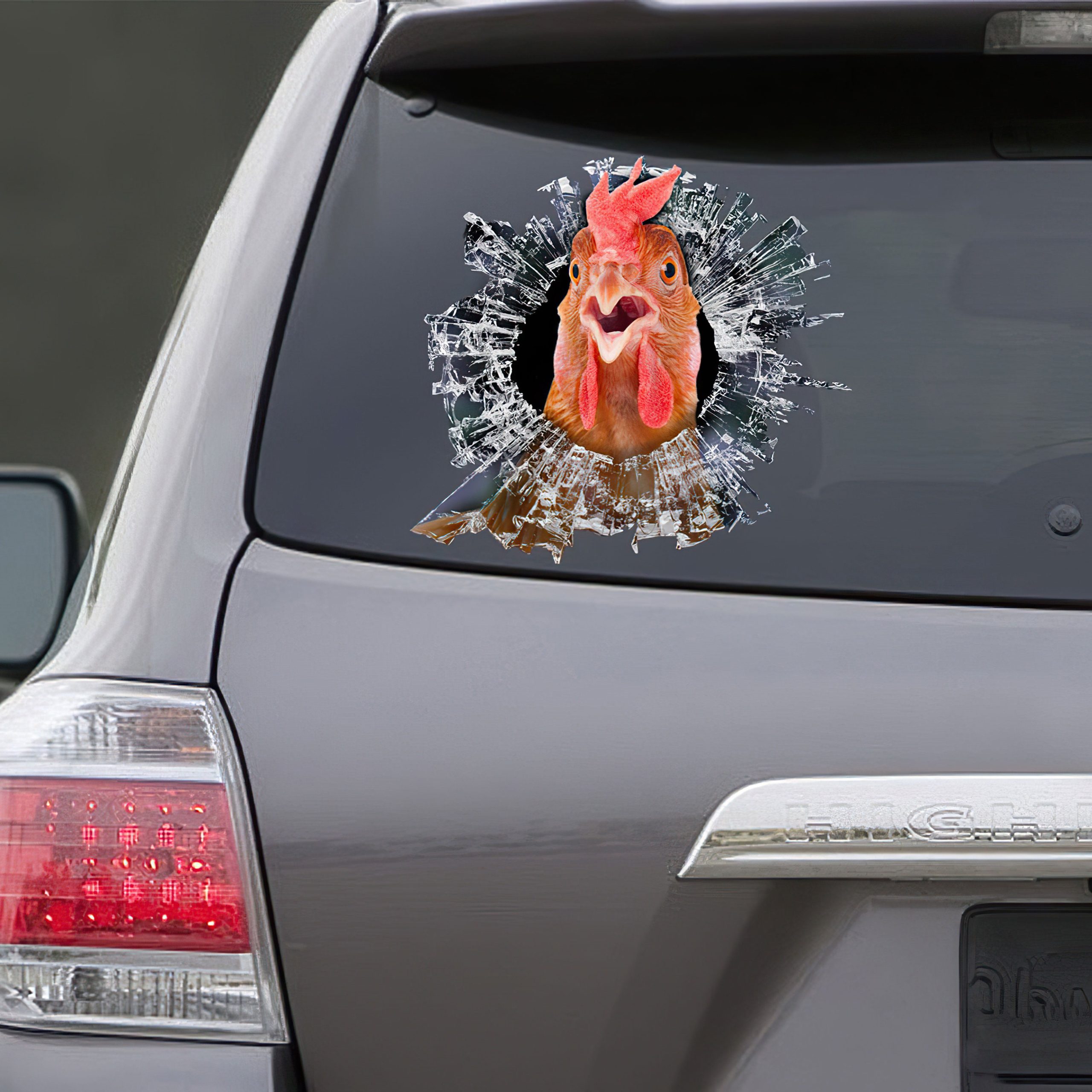 Best Chicken Window Car 3D Stickers Decal Car Accessories Car Decoration Amazing Gift Idea